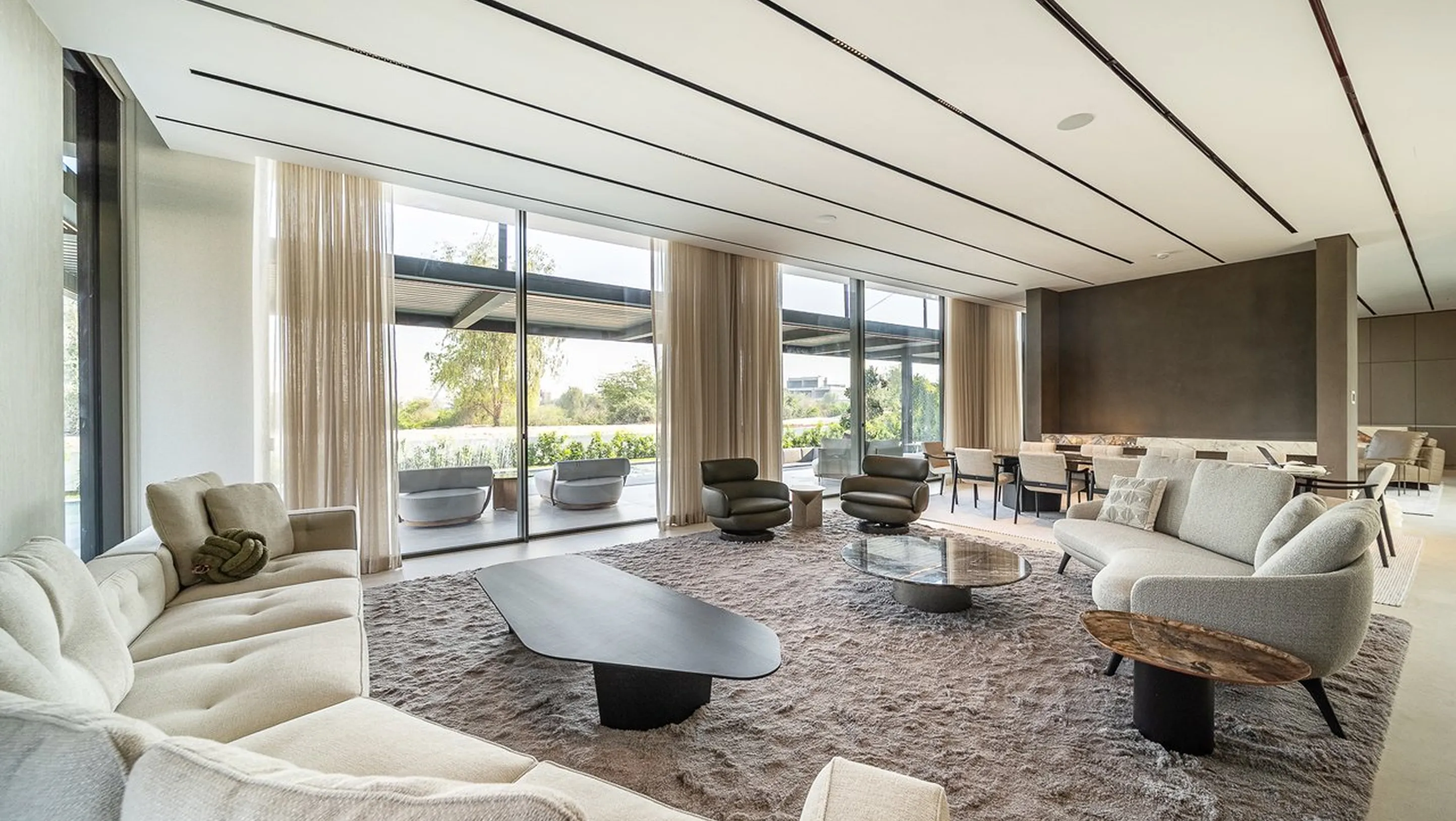 Modern luxury villa interior design with bespoke furniture