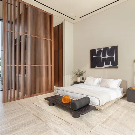 Luxury villa interior design with a custom walk in closet