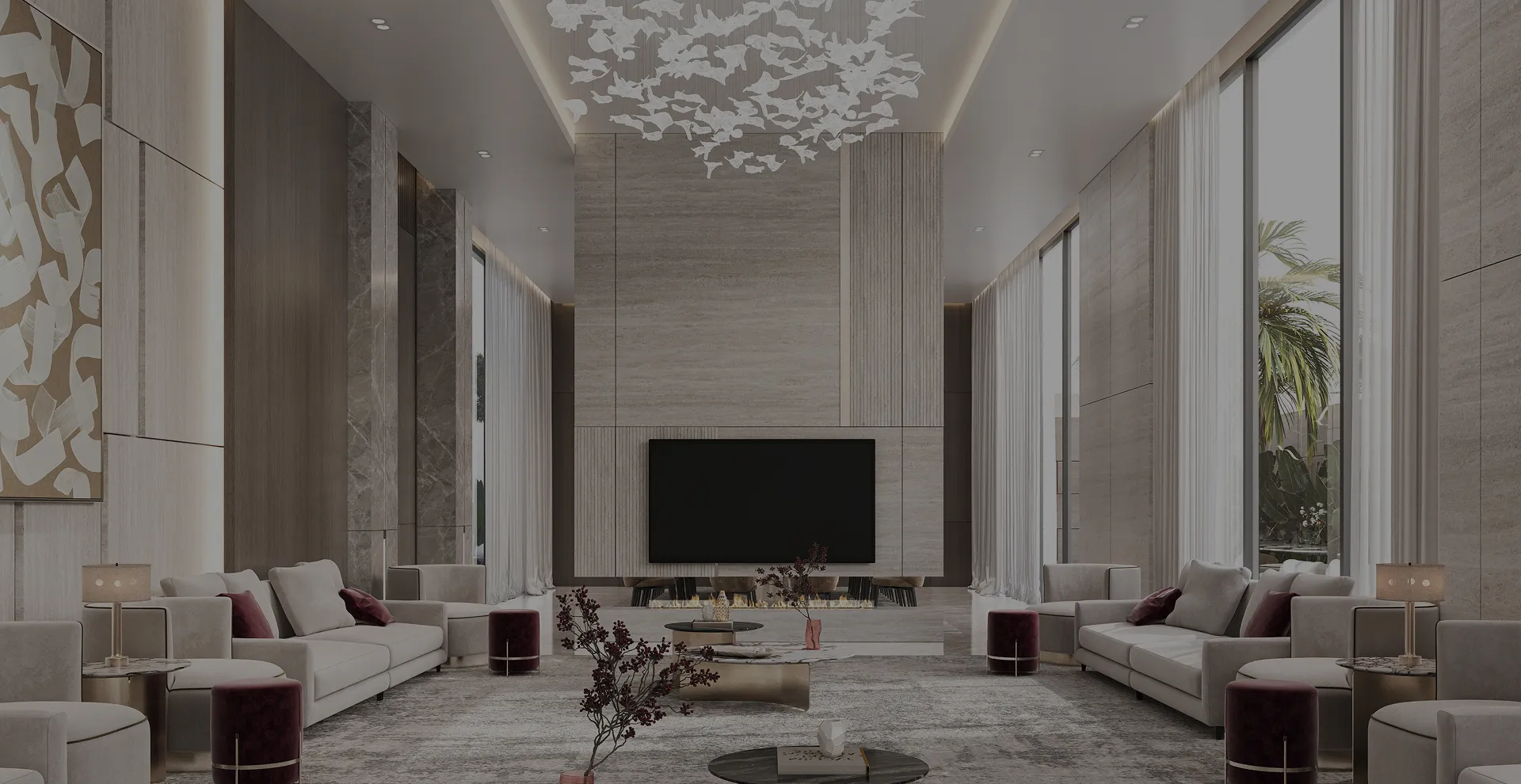 Neo classic interior fit out for a villa in Dubai