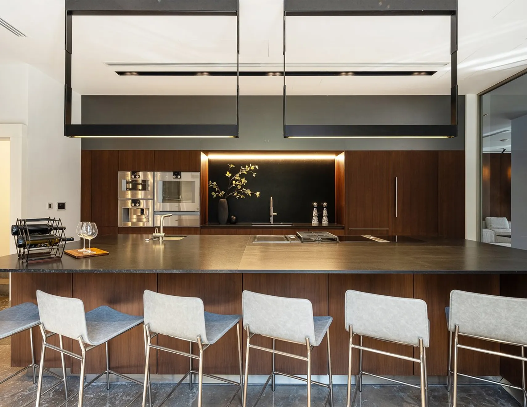 Modern villa featuring bespoke joinery and custom designed seating