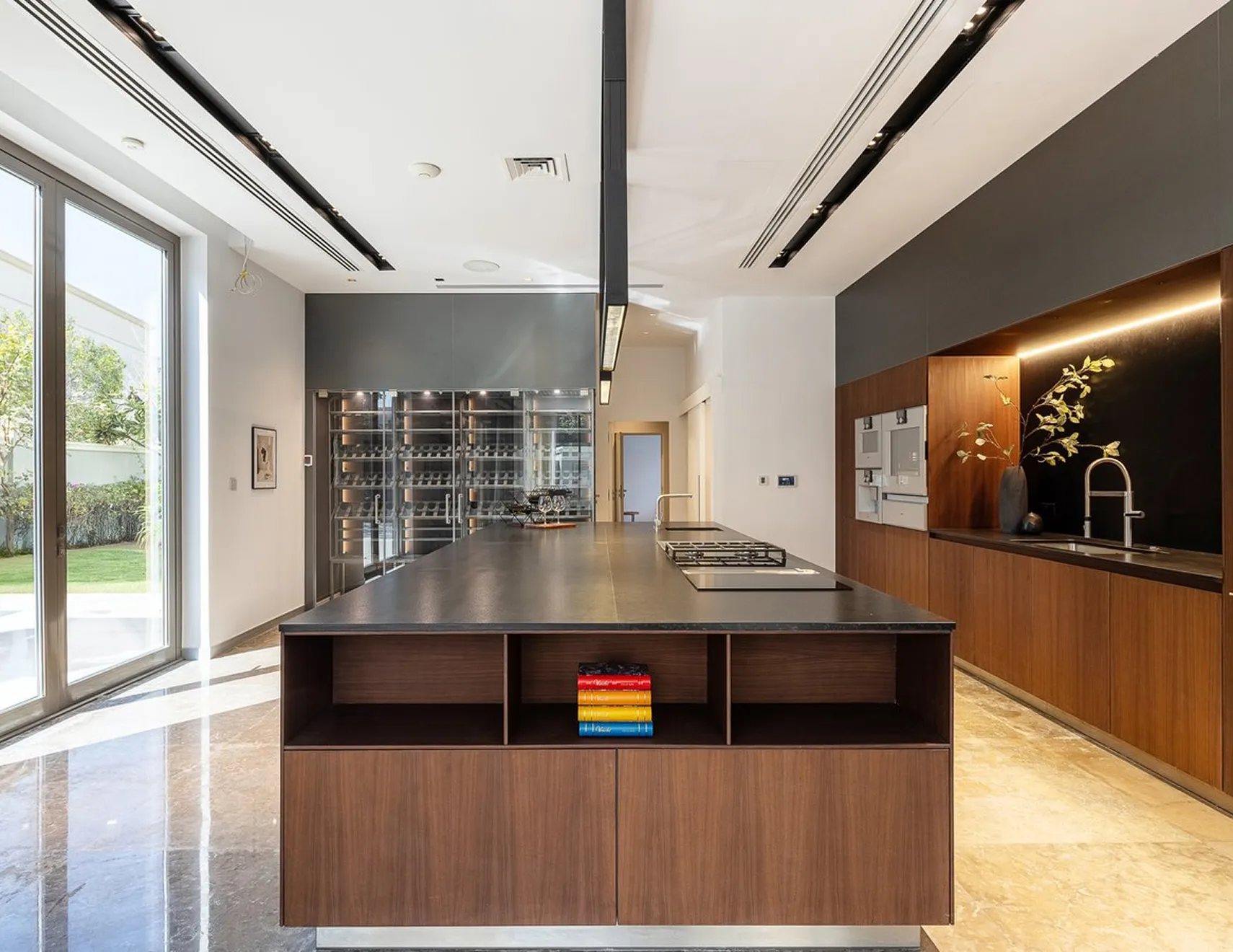 Custom designed bespoke joinery in a villa renovated in the Emirates Hills