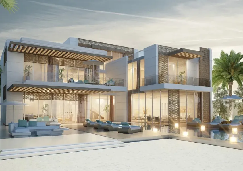 Villa renovation construction site in Dubai