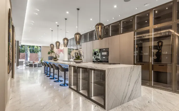 Ongoing construction work as part of a villa renovation