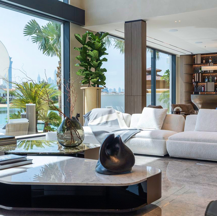 Luxury yacht interior design by Rayfitout, an interior design firm in Dubai.