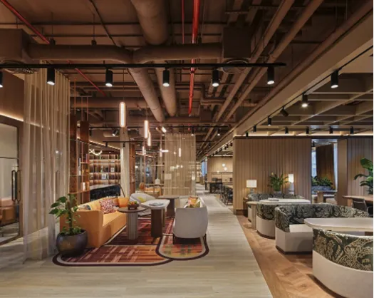 Corporate office interior fit out by Design Infinity in Dubai featuring bespoke design elements.