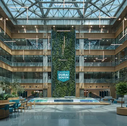 Dubai South headquarters interior fit out by one of the top interior fit out companies in Dubai.
