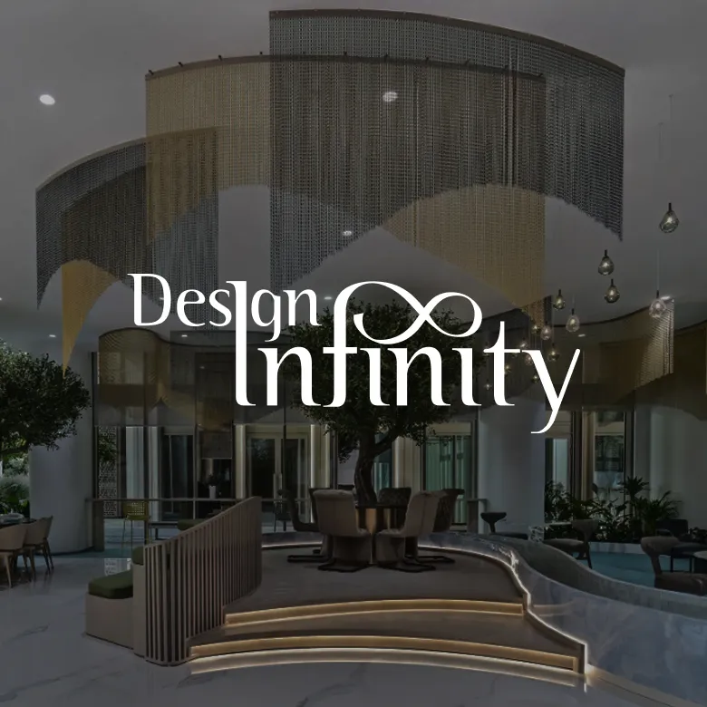 Contemporary office lobby with crystal chandelier and bespoke joinery by one of the top interior fit out companies in Dubai.