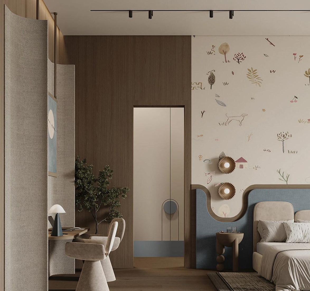 Open-plan residential interior in a luxury private villa by Rayfitout.