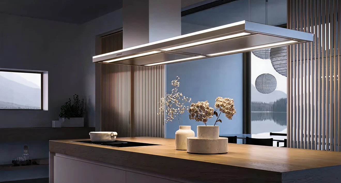 High-end residential interior design of a Palm Jumeirah villa living room with floor-to-ceiling windows.