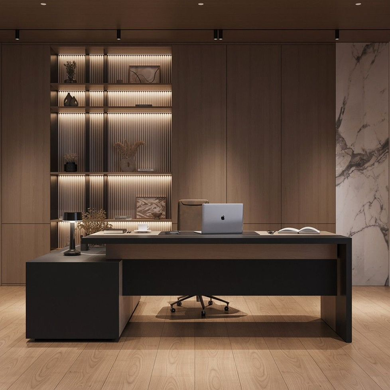 Contemporary living room interior design featuring bespoke joinery in Dubai.