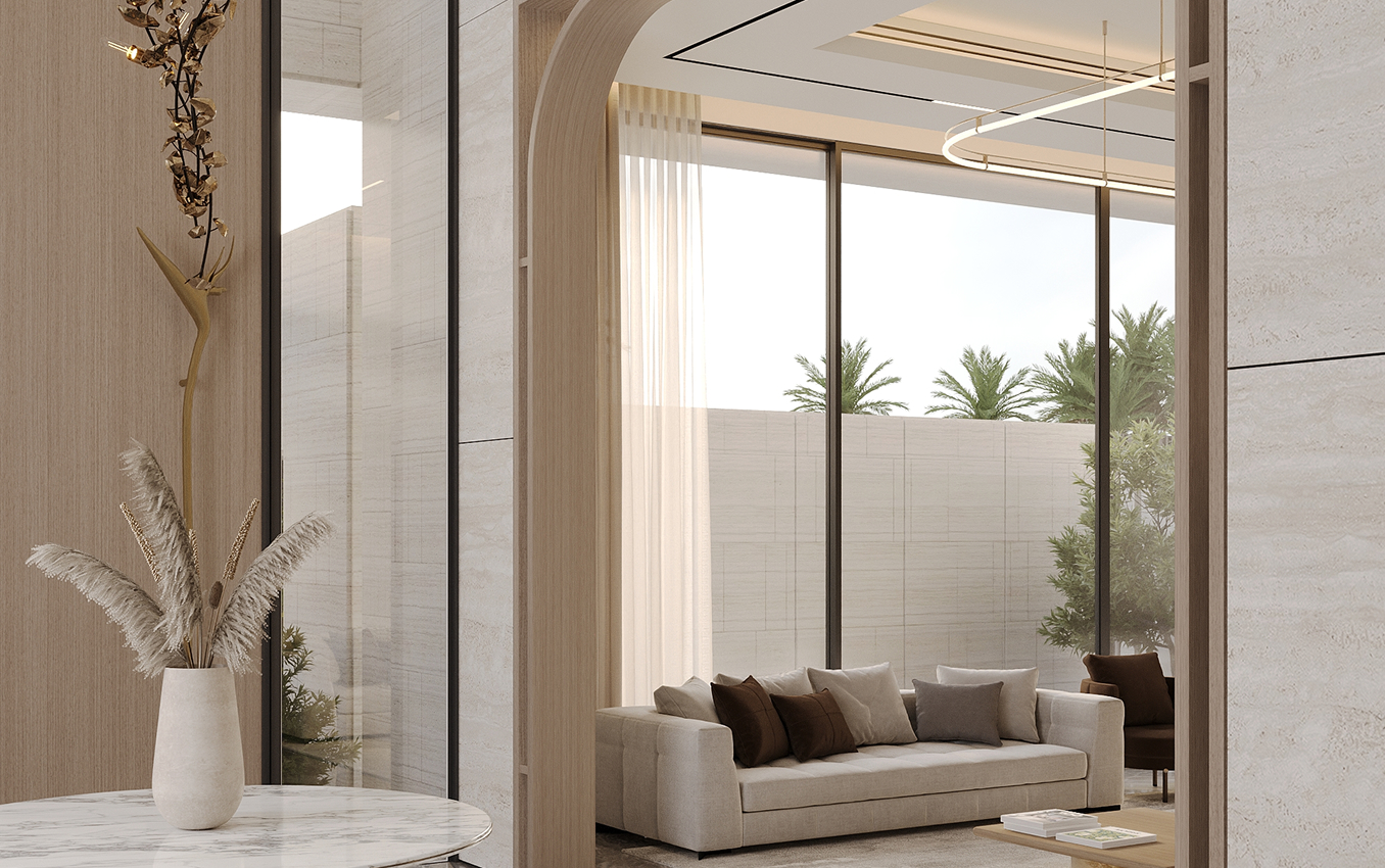 Luxury villa in Dubai featuring modern interior design and fit out by Rayfitout, an interior design firm in Dubai.