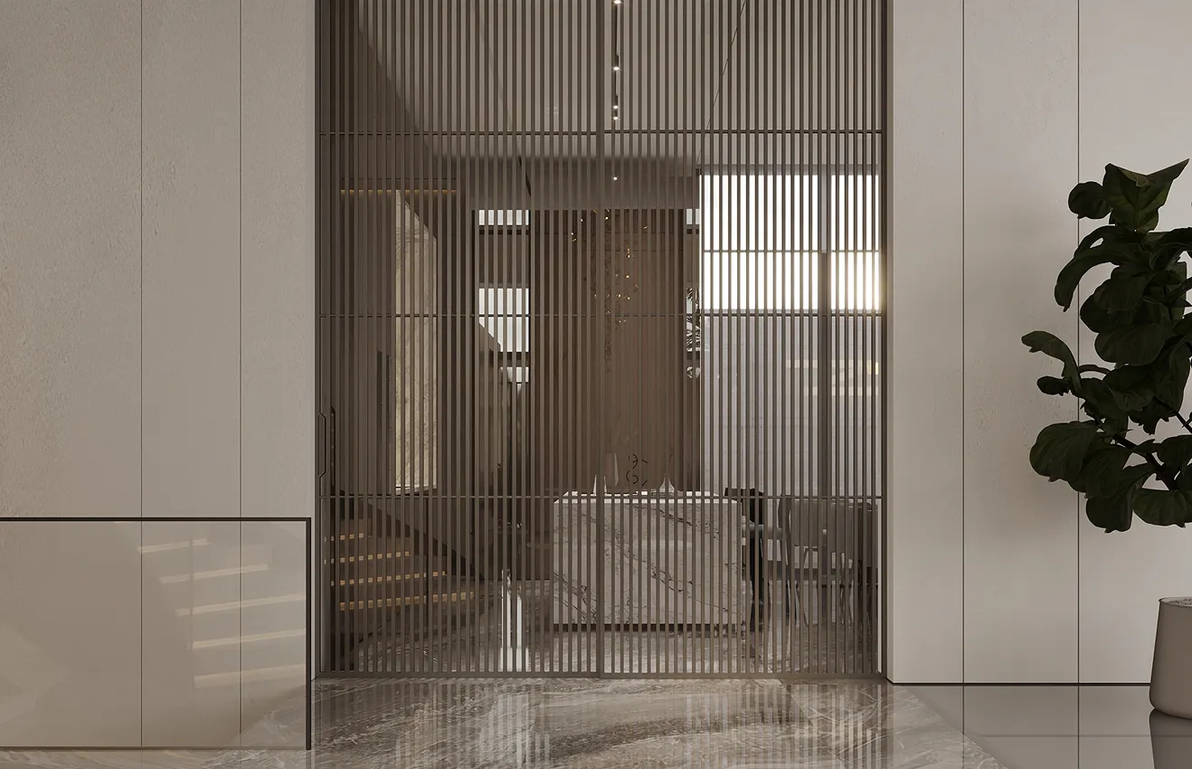 Luxury living room featuring modern residential interior design by Rayfitout in Dubai. 