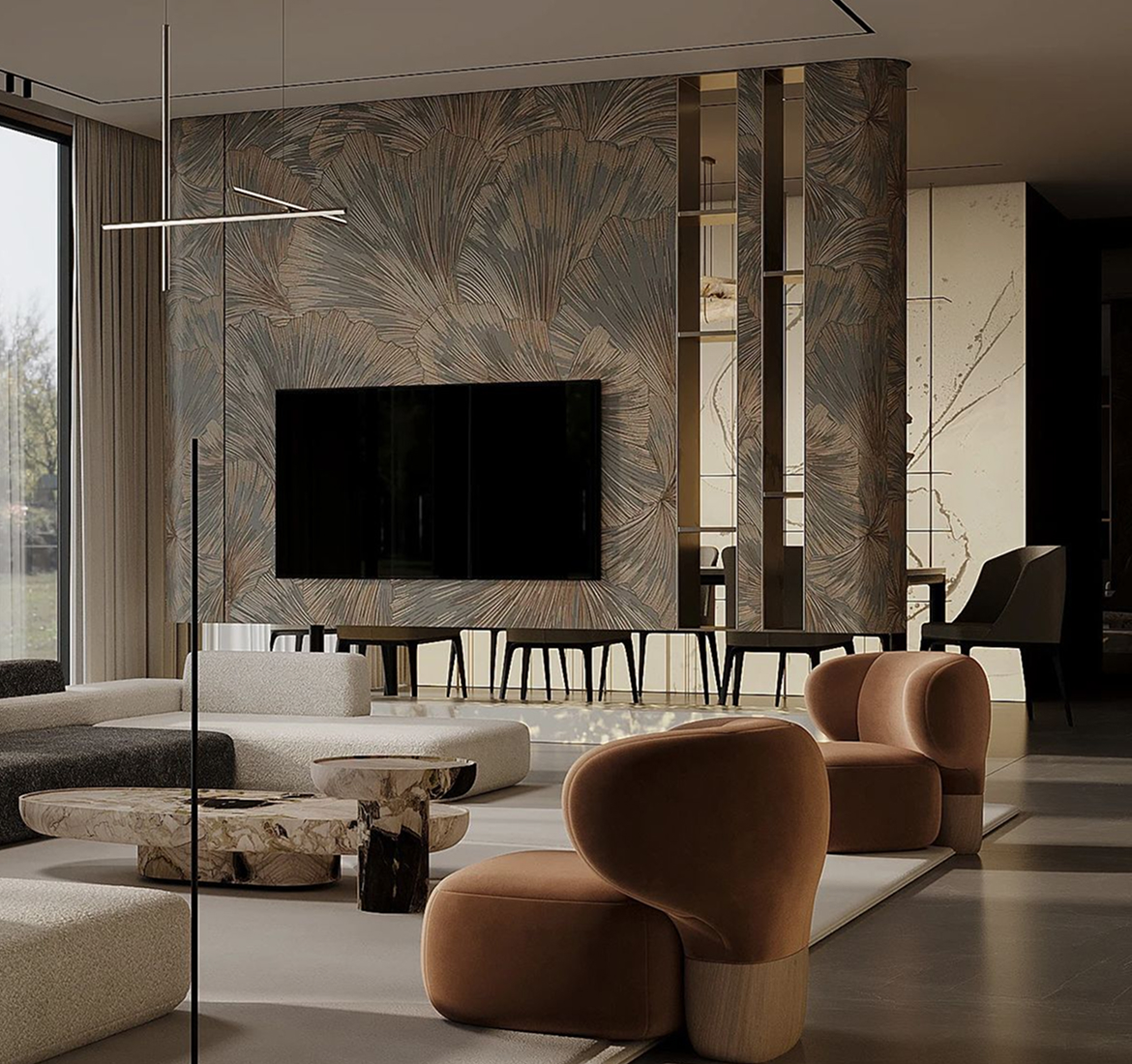 A modern luxury villa residential interior design featuring carport in Dubai.