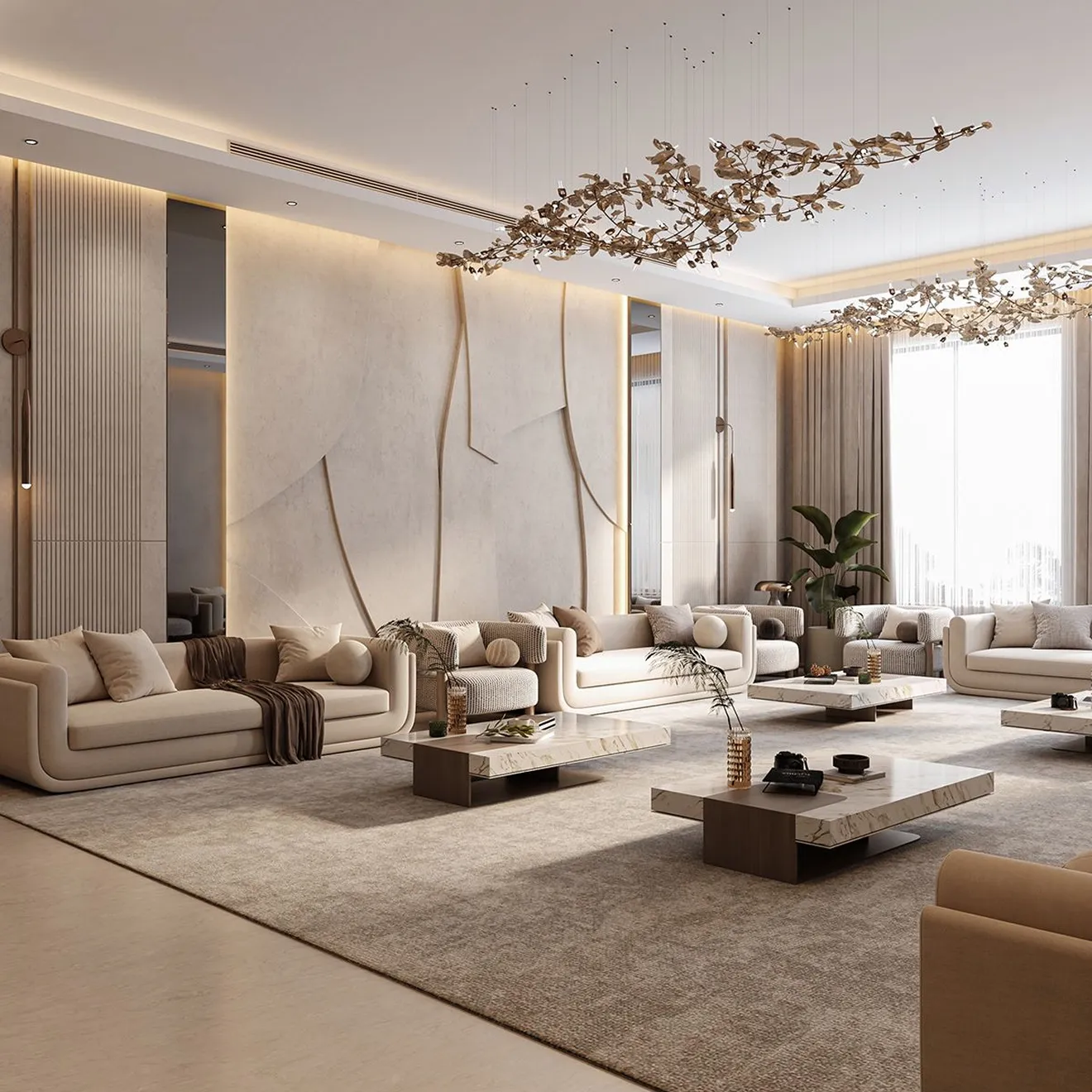 Luxury villa in Dubai featuring custom majlis fit out solutions by Rayfitout in Dubai.