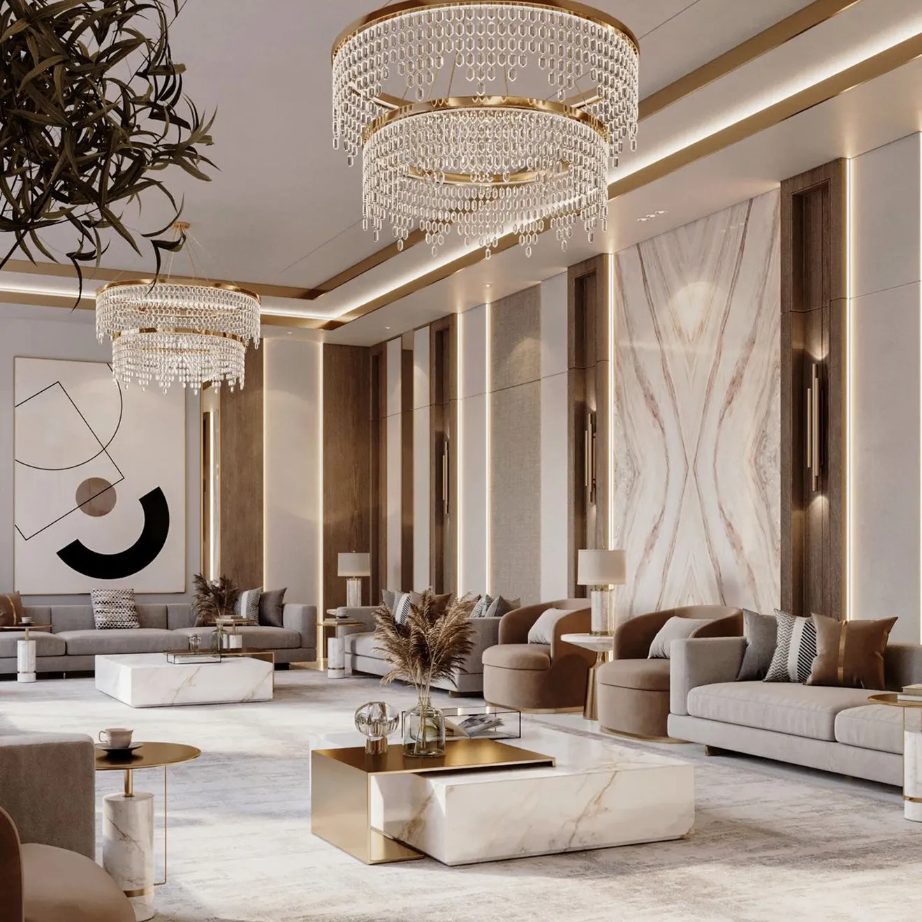 Private jet design featuring starlight ceiling by a luxury interior design studio in Dubai.