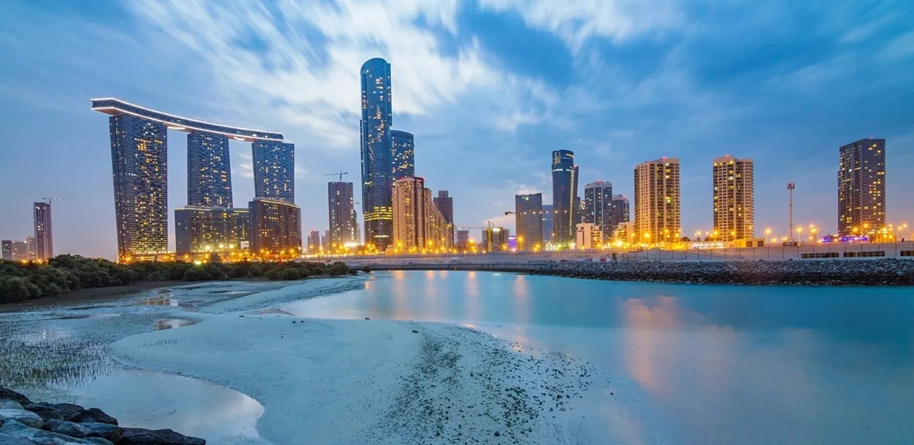 Minimalist living room interior design with floor-to-ceiling windows.