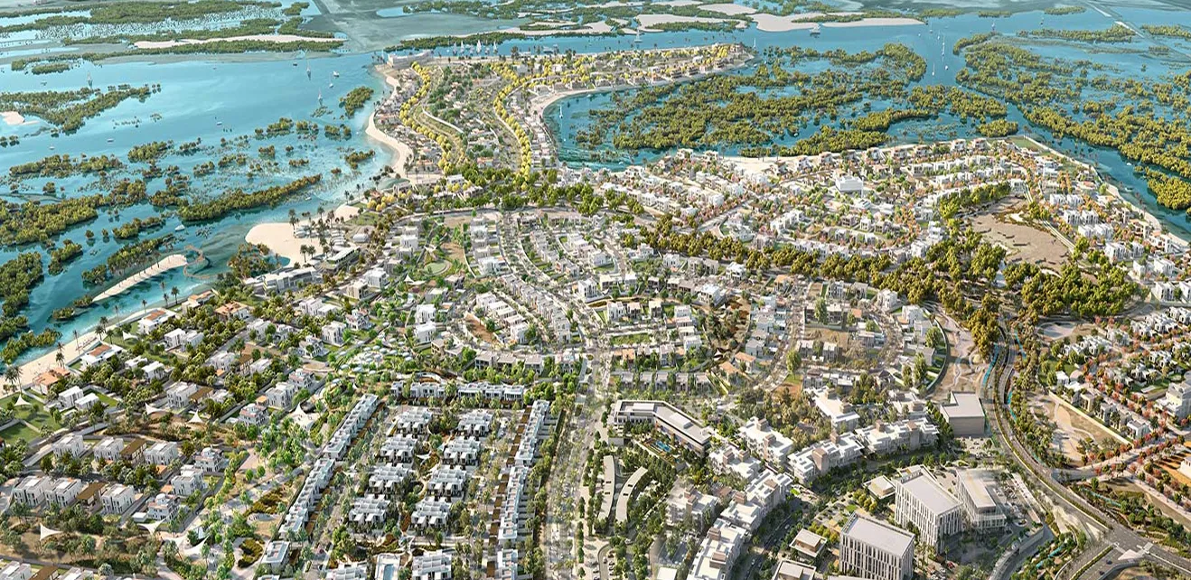 Minimalist living room interior design with floor-to-ceiling windows.