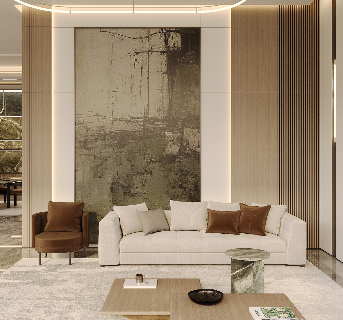 Tailored majlis interior design for luxury homes in Dubai by Rayfitout.