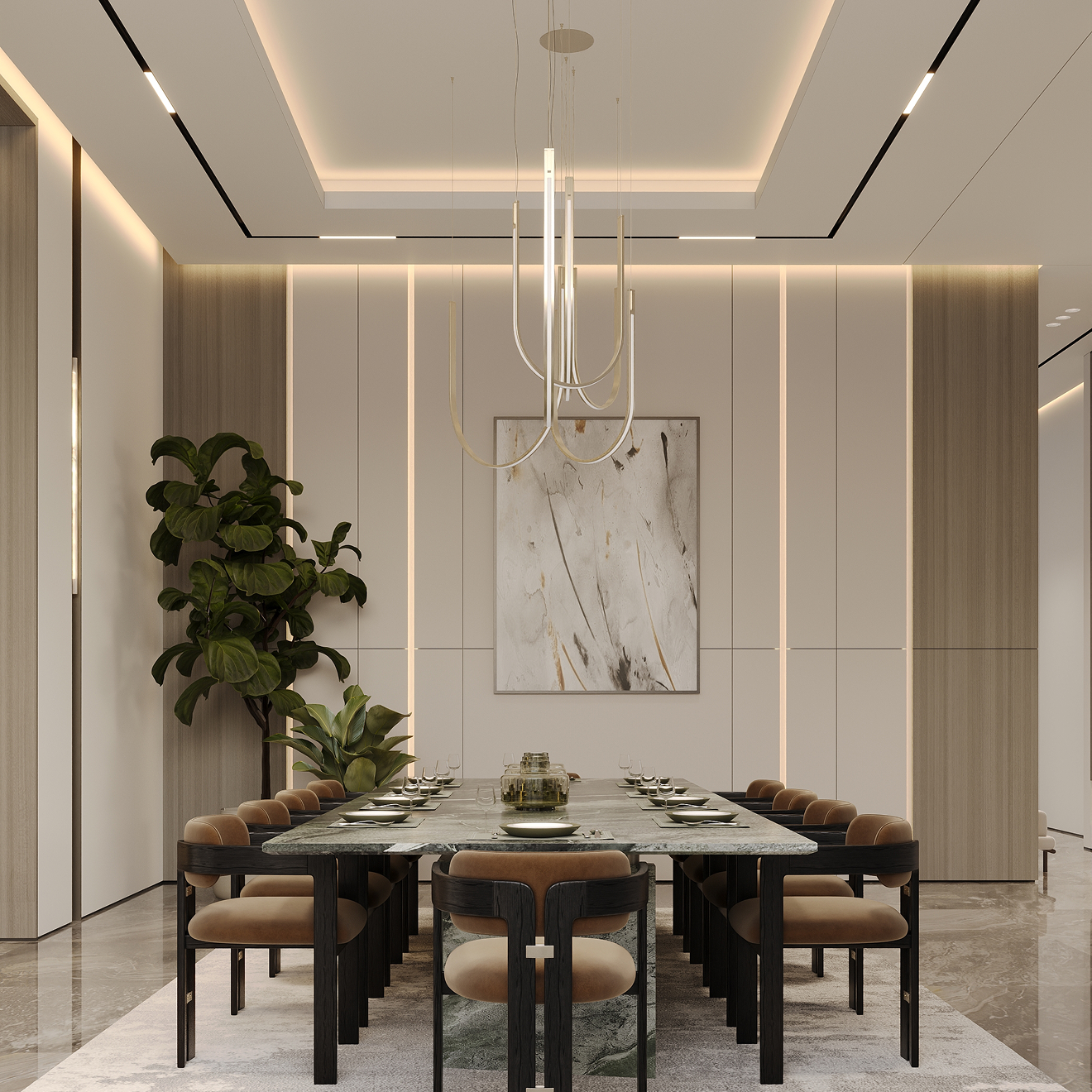 Custom-designed interior in a fully renovated villa in Dubai