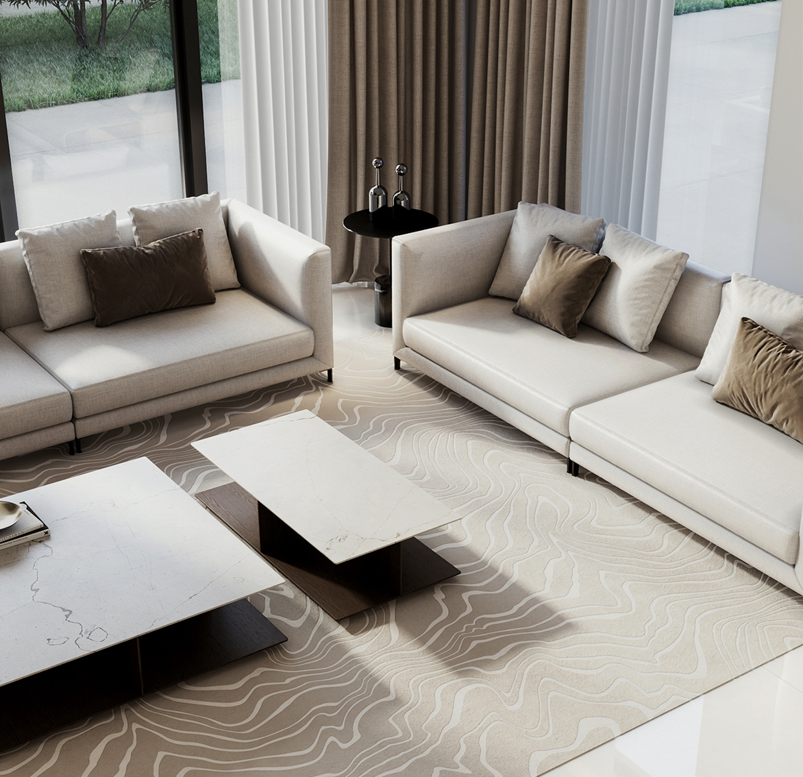 Turnkey majlis interior design services by Rayfitout in Dubai.