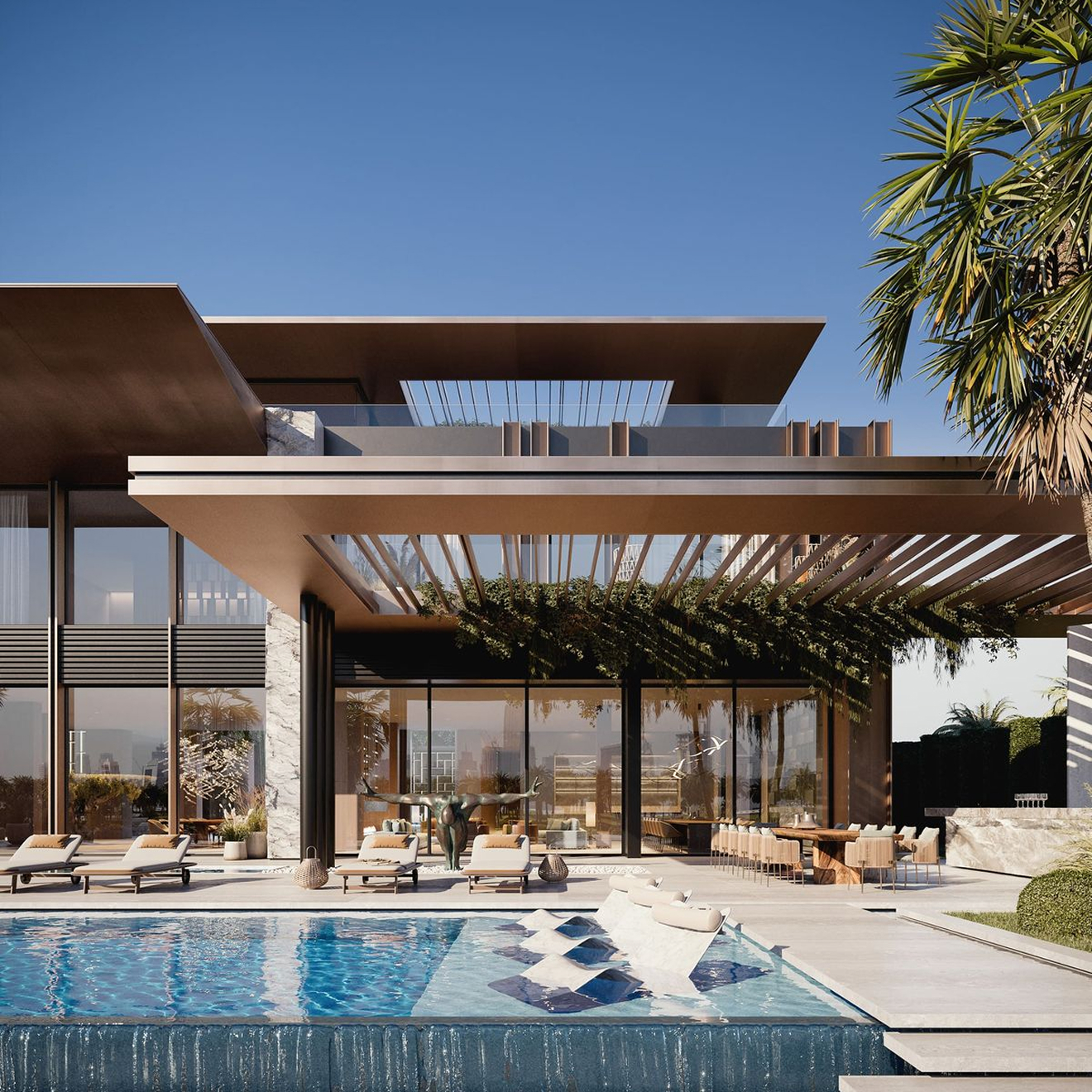 Custom-designed interior in a fully renovated villa in Dubai