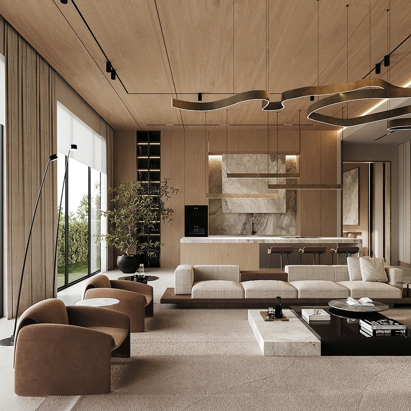 Custom-designed interior in a fully renovated villa in Dubai
