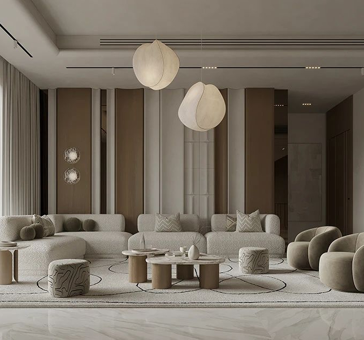 Turnkey majlis interior design services by Rayfitout in Dubai.