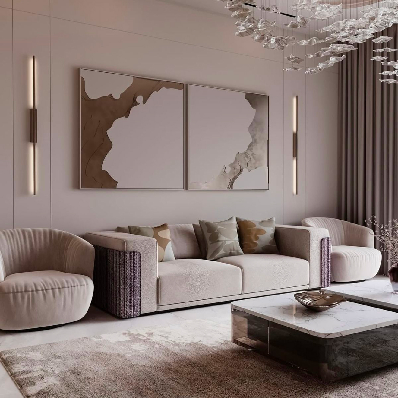 Custom-designed interior in a fully renovated villa in Dubai