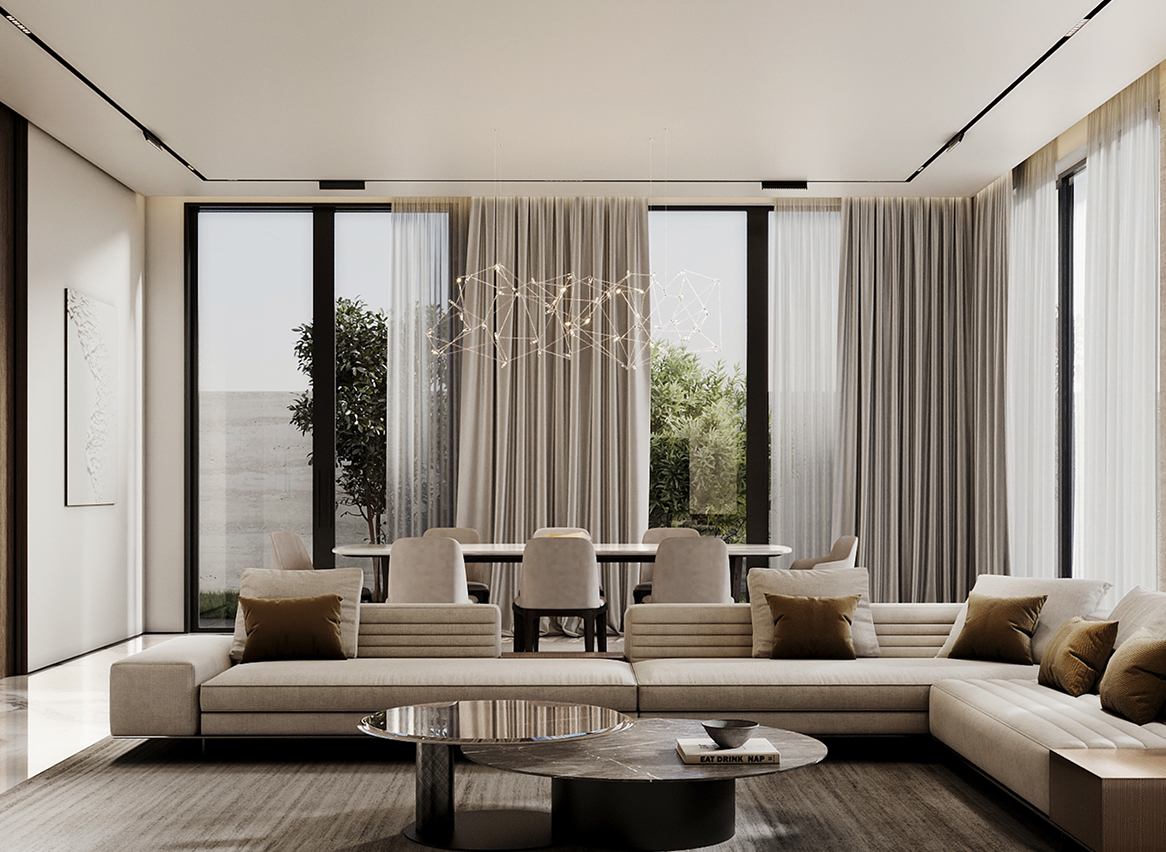 Turnkey majlis interior design services by Rayfitout in Dubai.