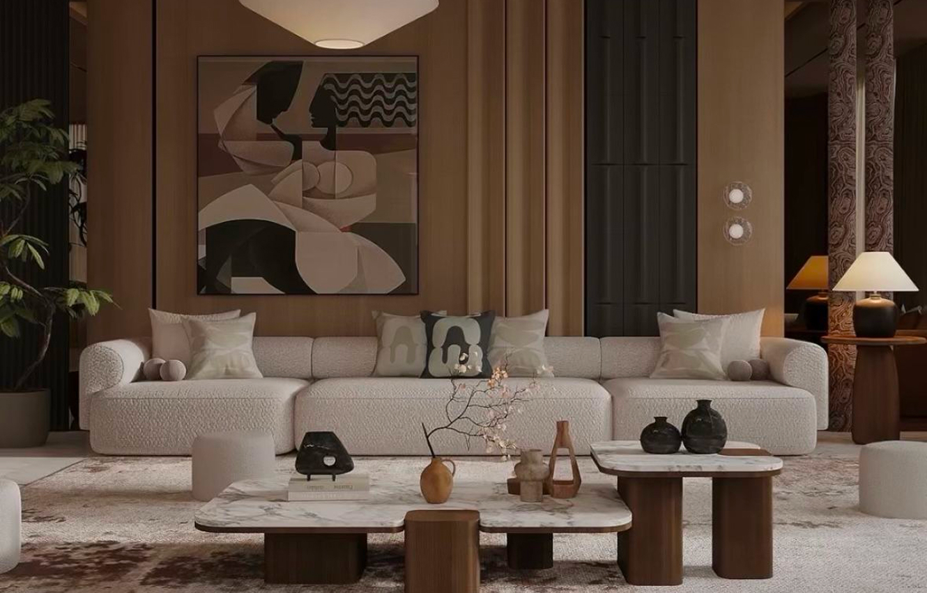 Contemporary villa in Abu Dhabi featuring decades of expertise in interior design by Rayfitout.