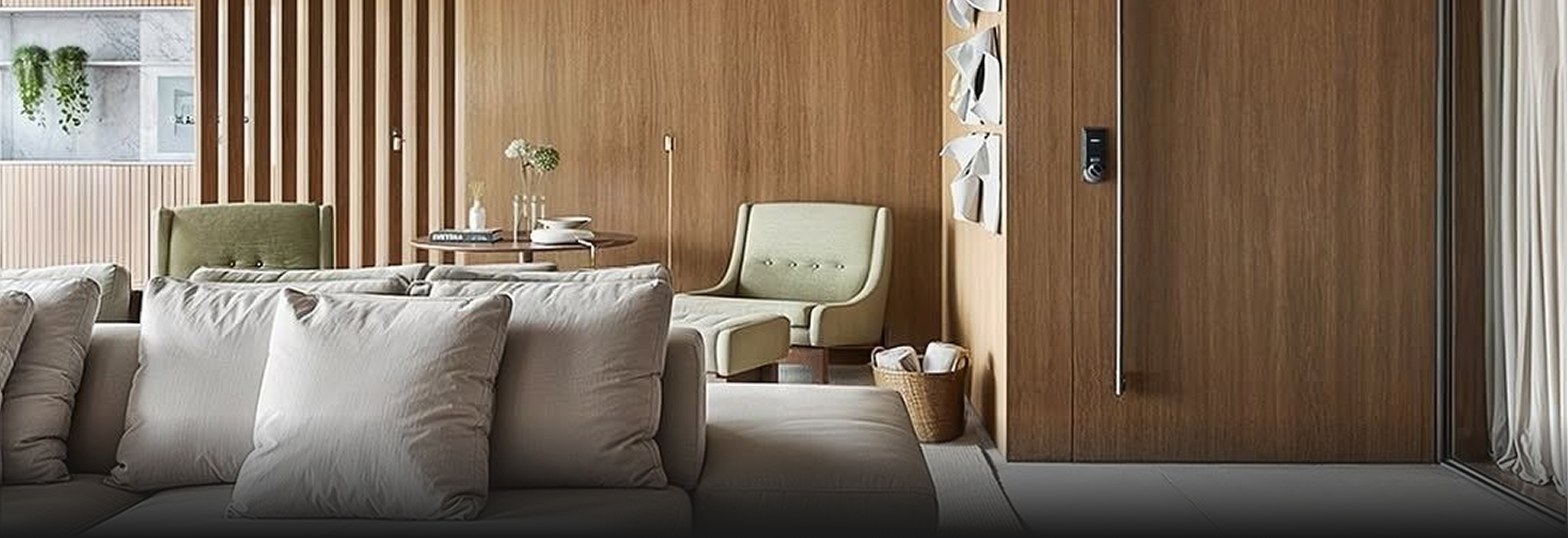 Villa Interior design featuring bespoke joinery and marble flooring