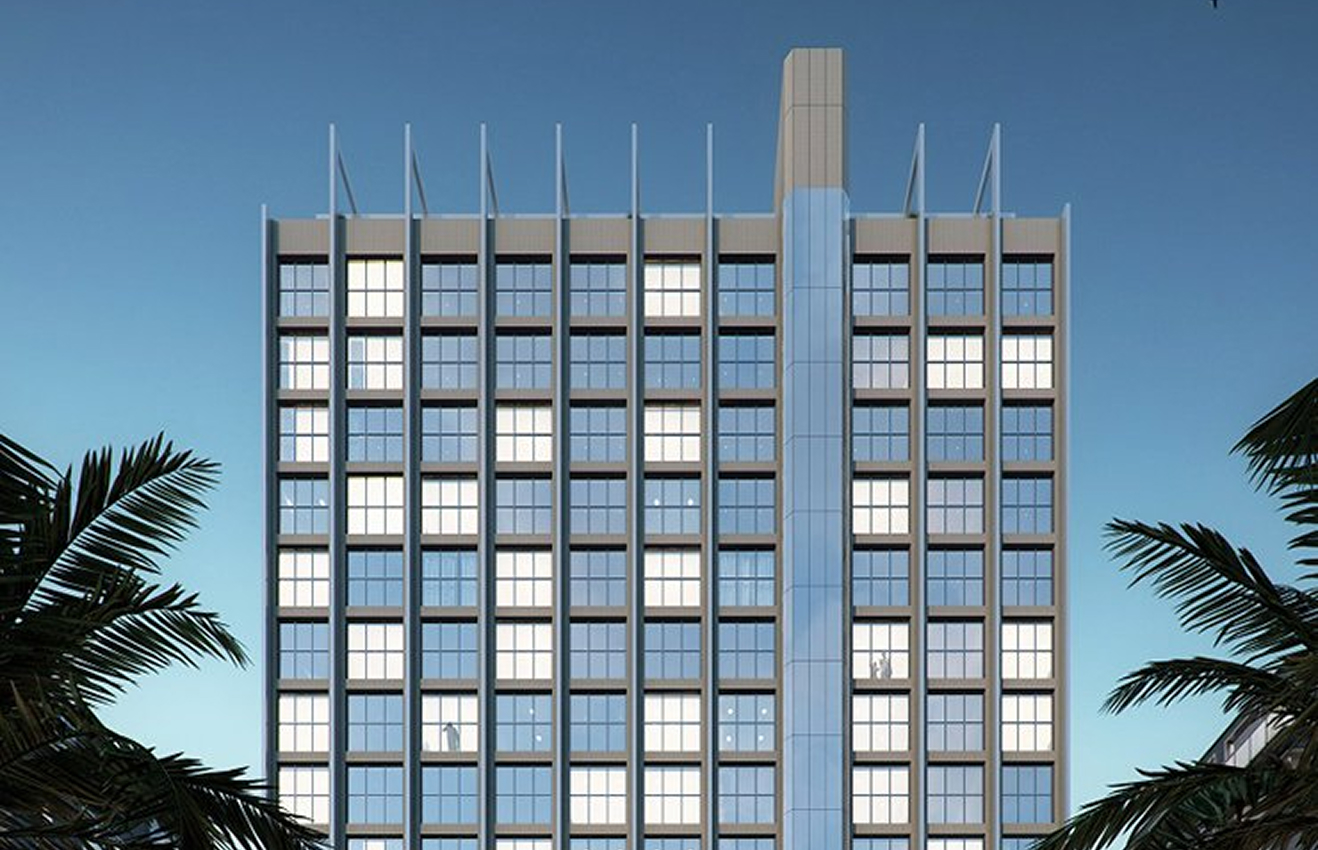 Minimalist living room interior design with floor-to-ceiling windows.