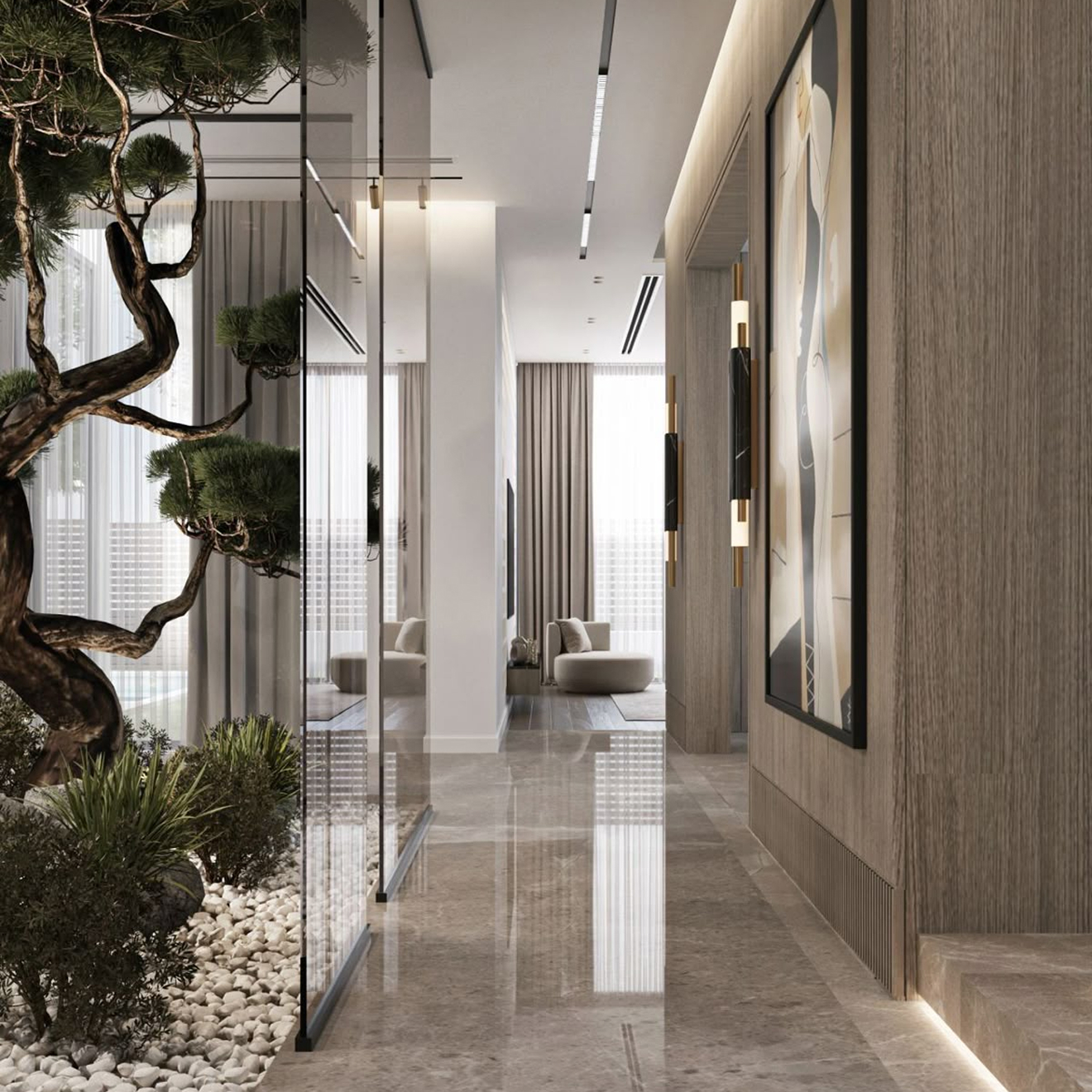 Custom-designed interior in a fully renovated villa in Dubai