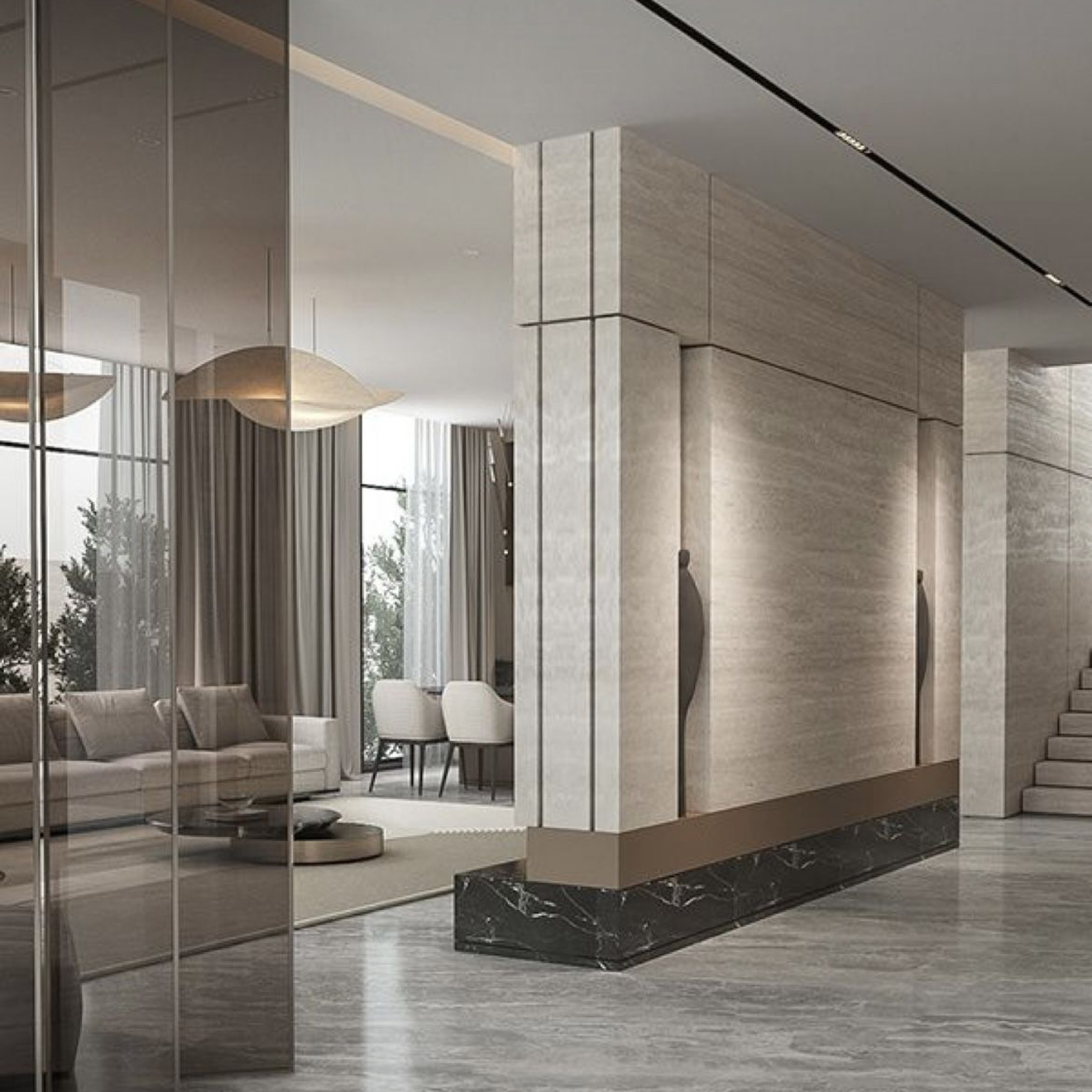 Custom-designed interior in a fully renovated villa in Dubai