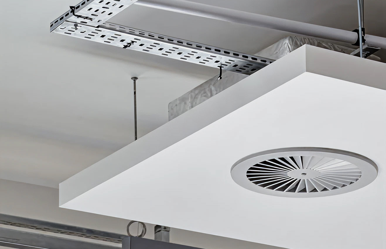 Minimalist living room interior design with floor-to-ceiling windows.