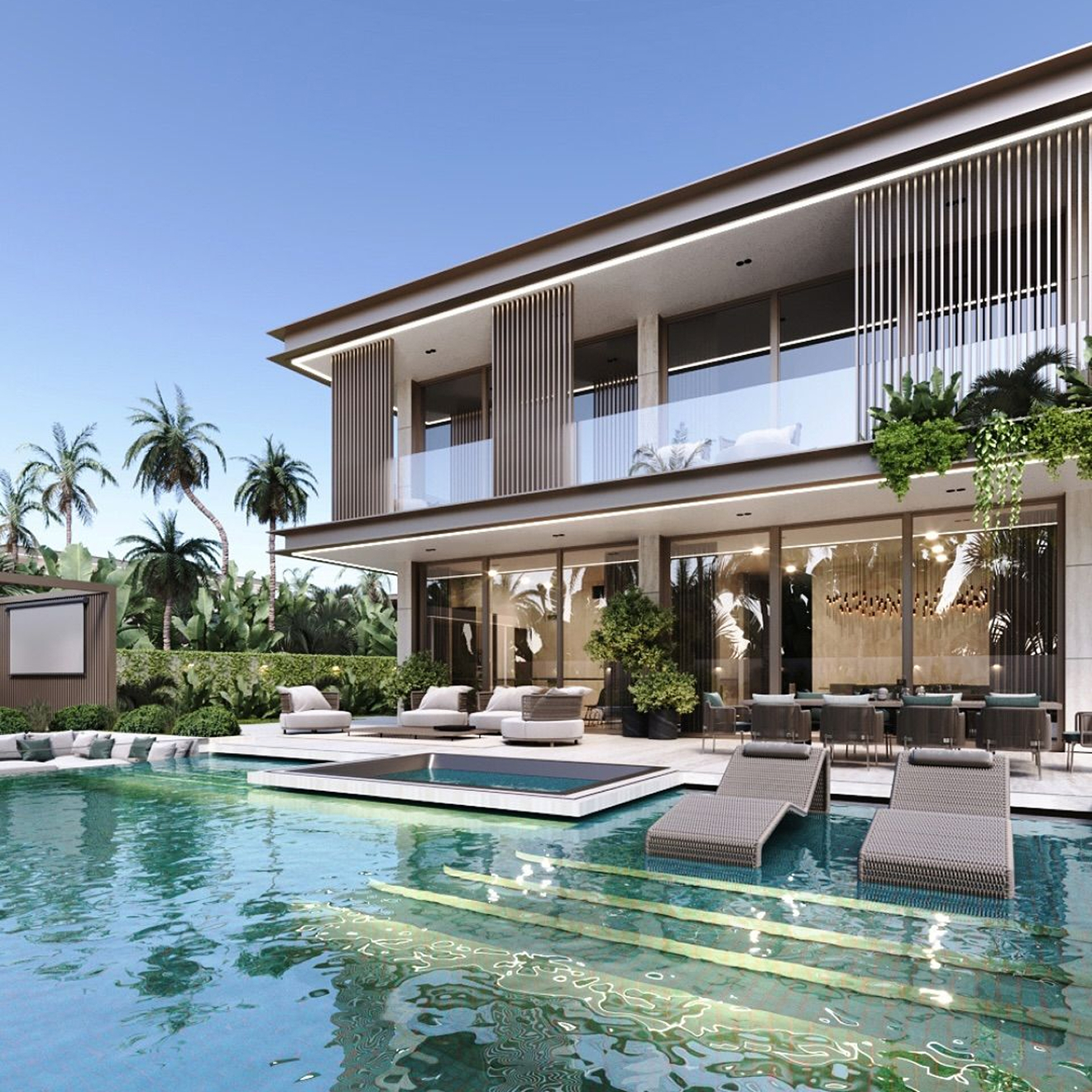 Custom-designed interior in a fully renovated villa in Dubai