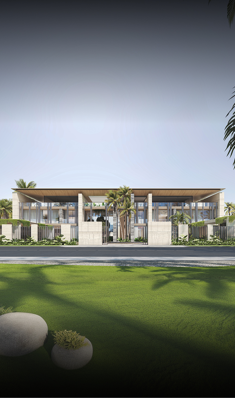 Villa interior fit out in Al Barari featuring expansive glass and bespoke joinery.