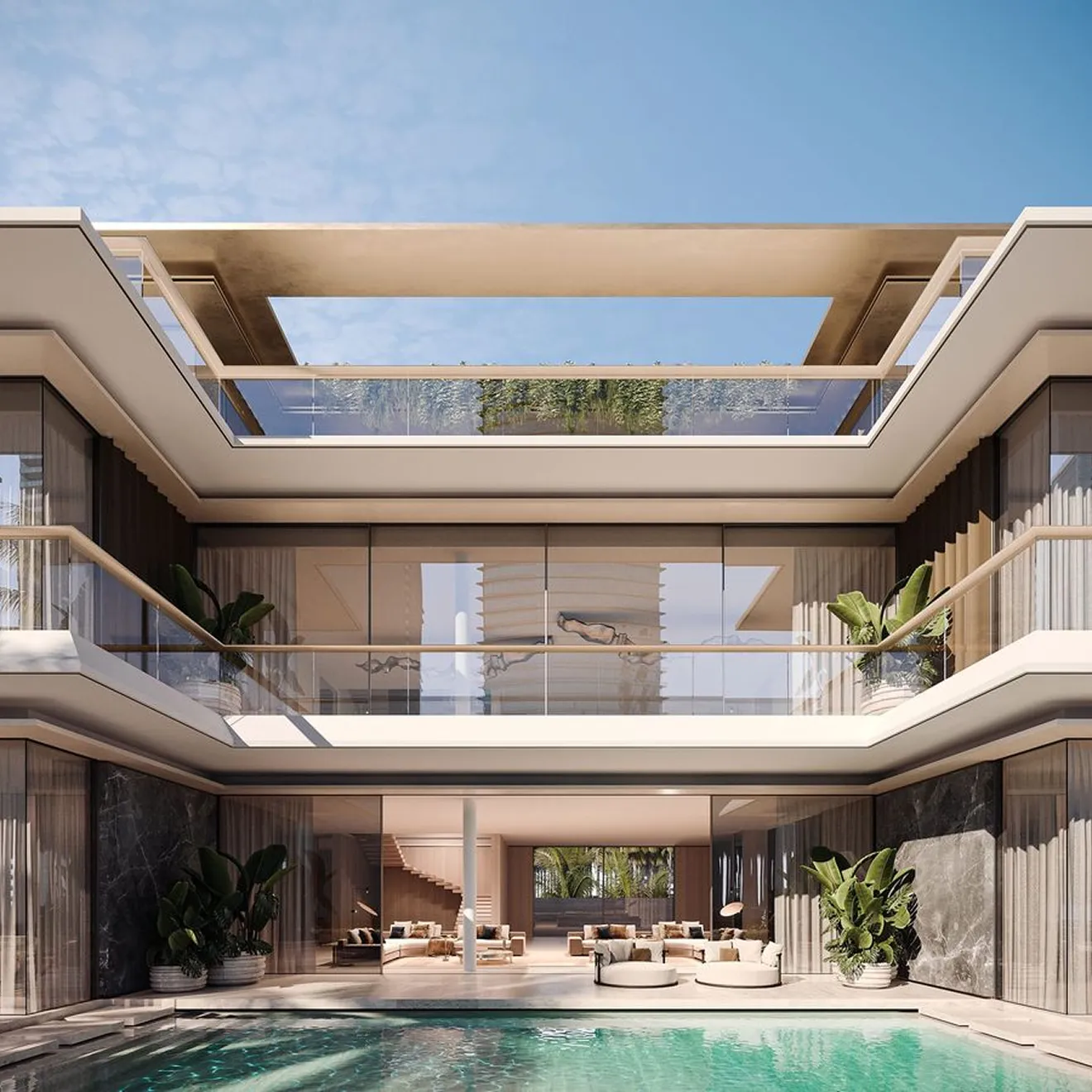 Custom-designed interior in a fully renovated villa in Dubai