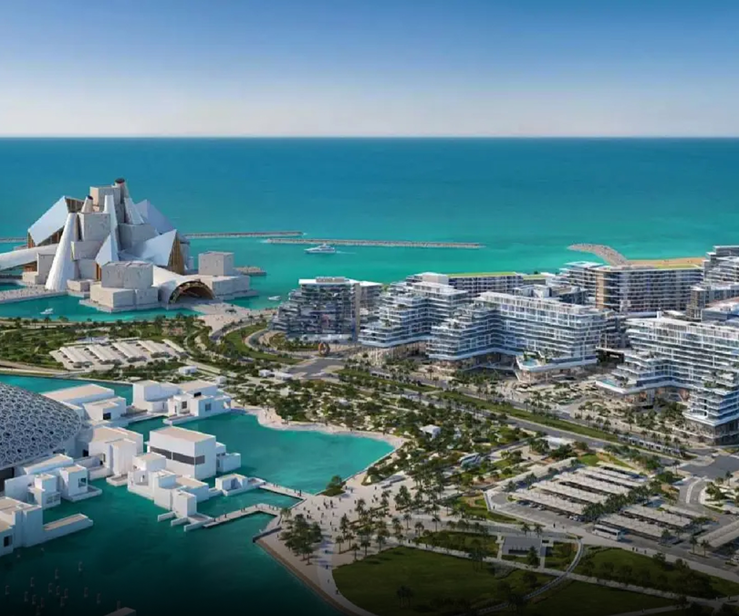 Interior fit out for a luxury villa in Palm Jumeirah with modern aluminum facades.