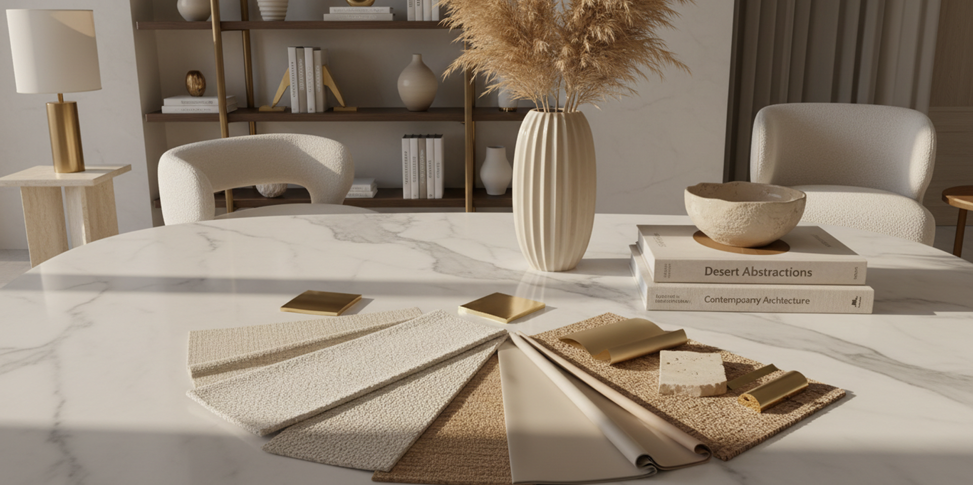 Homeowner preparing inspiration images and notes for an interior design consultation in Dubai