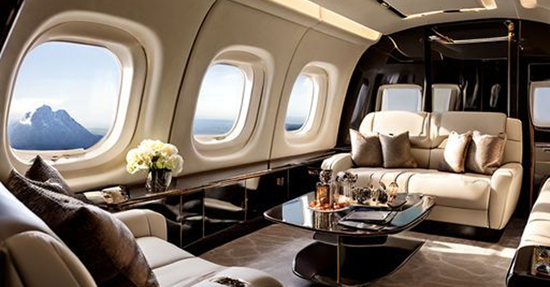 Private jet cabin soft goods and materials refurbishment