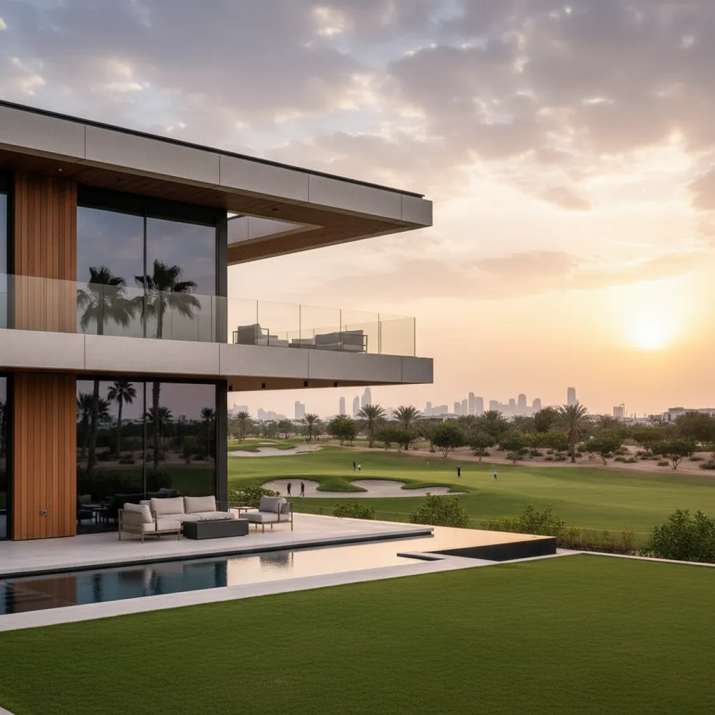 Golf course view villa in Golf Place and Fairway Vistas, Dubai Hills Estate