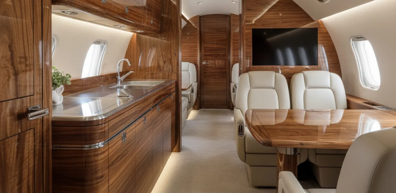 In-house production of bespoke aircraft interior components