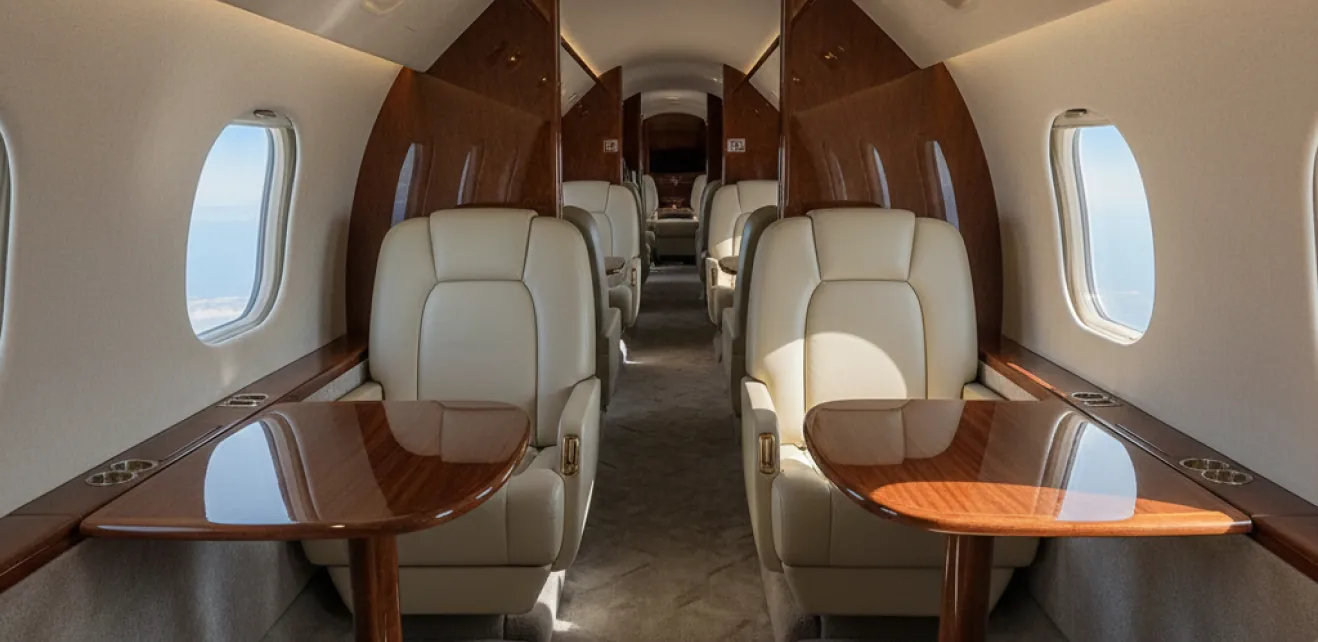 Gulfstream G550 interior refurbishment