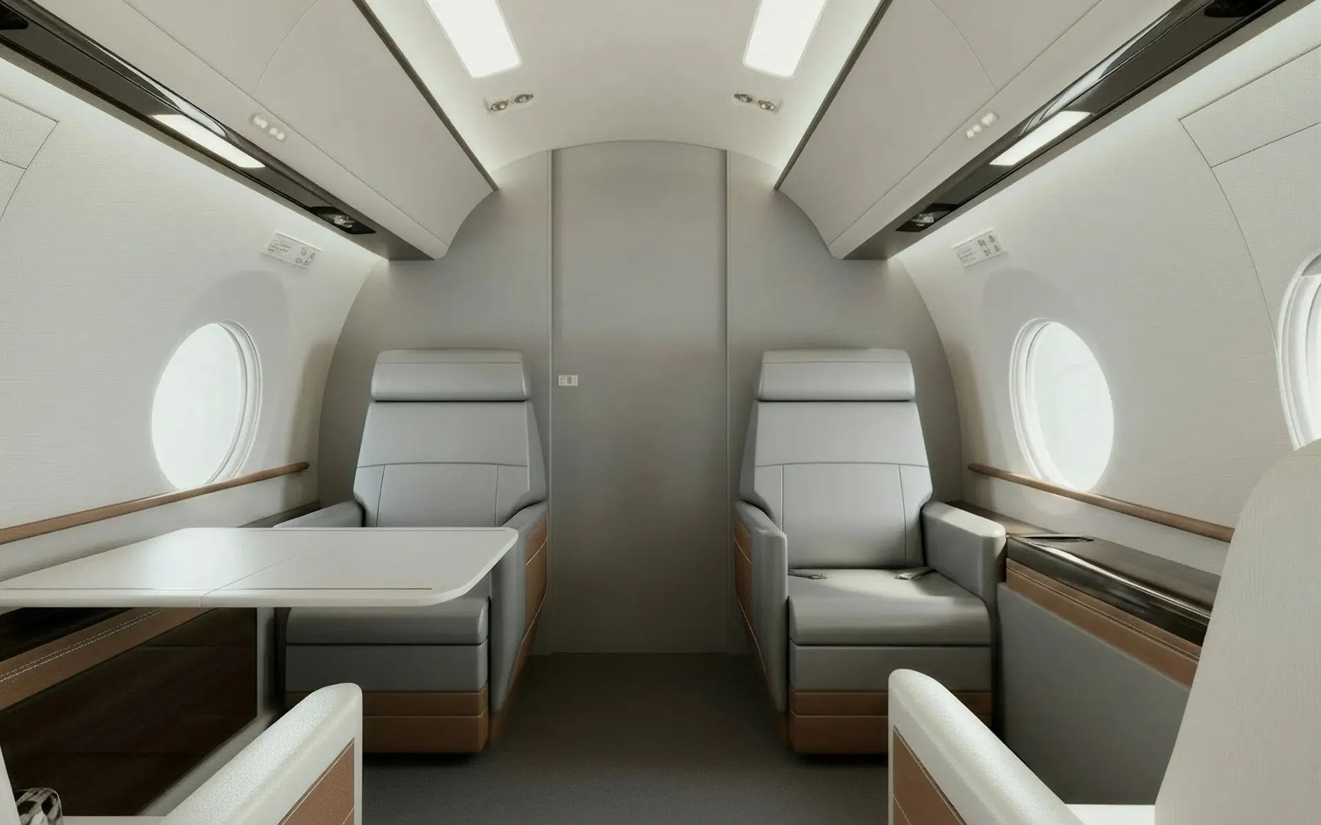 Gulfstream cabin interior before refurbishment