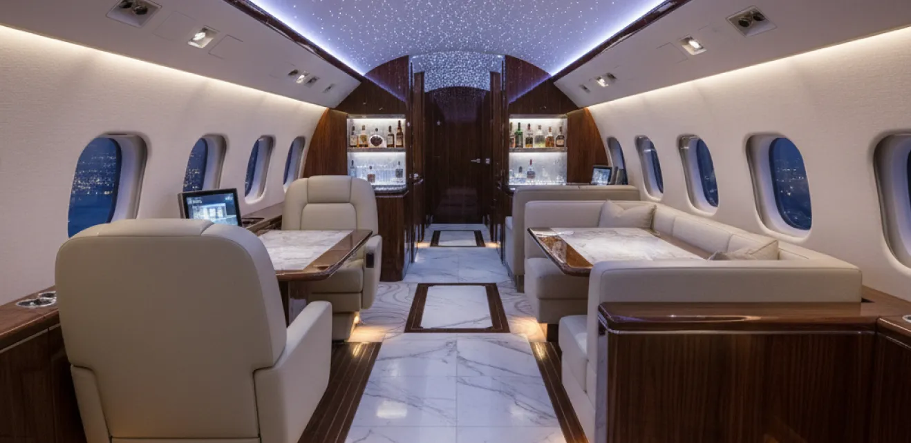 Bombardier cabin flooring, lighting and interior finishes