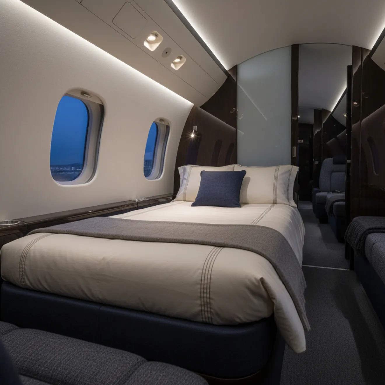 Falcon 8X private suite interior
