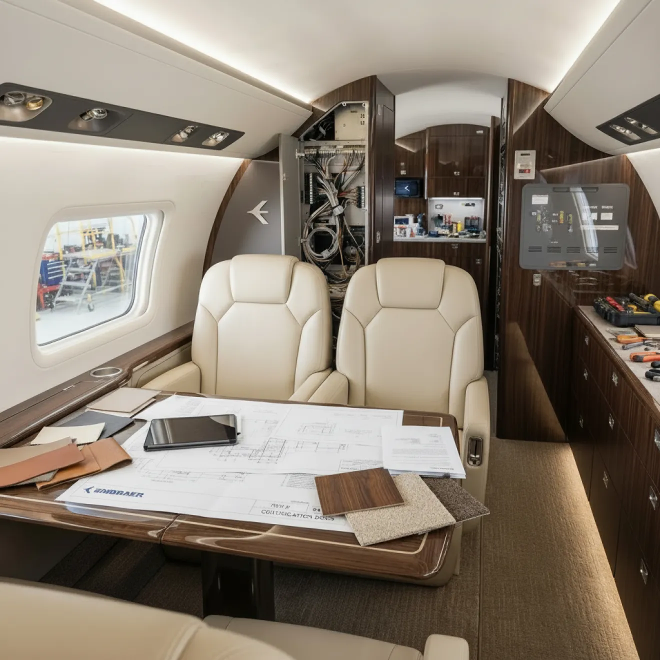 Embraer cabin refurbished with approved completion coordination