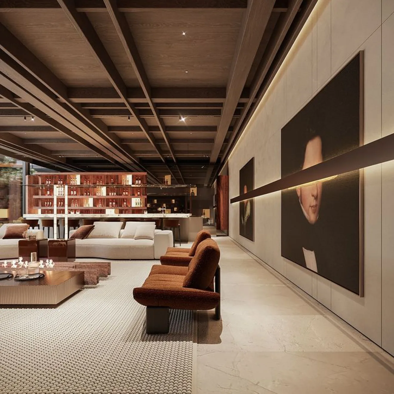 Residential interior planned in line with Dubai Civil Defence requirements