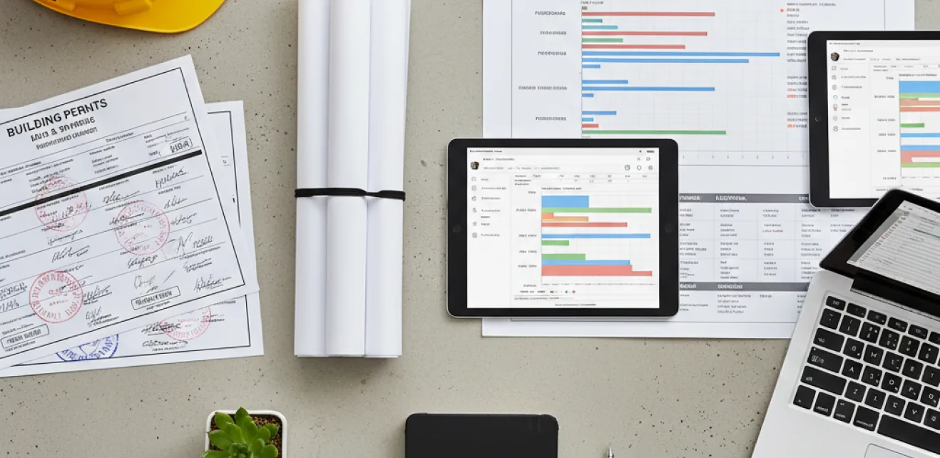 Project schedule, building permits and drawings for authority approvals